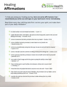 Healing Affirmations