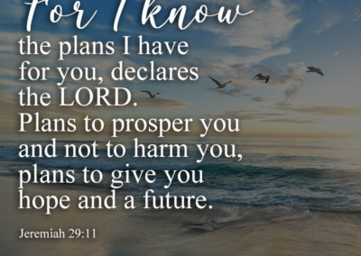 ~ Jeremiah 29:11