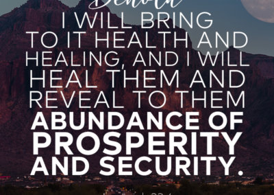 ~ Jeremiah 33:6